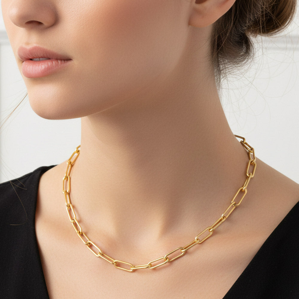 Madeline Love Gold Gold Dipped Paperclip Chain Necklace