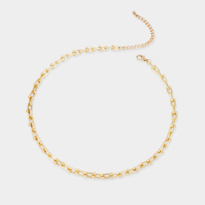 Madeline Love Gold Gold Dipped Slim Beaded Paperclip Chain Necklace