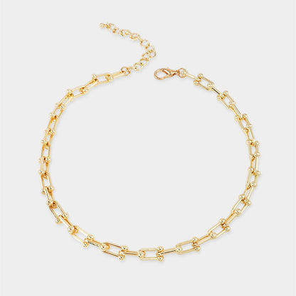 Madeline Love Gold Gold Dipped Bold Beaded Paperclip Chain Necklace