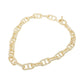 Madeline Love Matte gold 14K Gold Plated Bold Textured Mariner Link Chain Necklace - Necklaces - desc