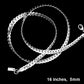 Madeline Love Rhodium 16 INCH, 5mm Stainless Steel Metal Chain Necklace - Necklaces