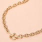 Madeline Love Worn Gold Twisted Link Toggle Chunk Chain Necklace - Necklaces