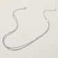 Madeline Love Rhodium Triple Layered Brass Chain Necklace