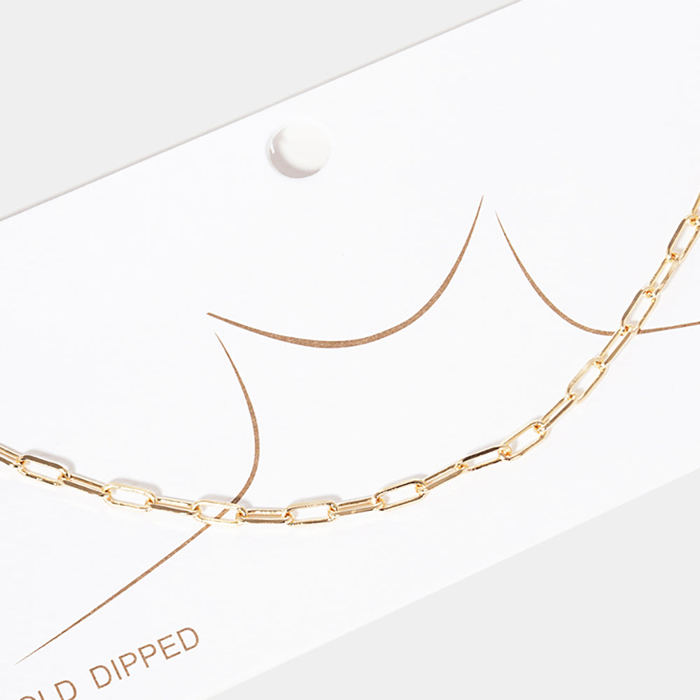 Madeline Love Gold Gold Dipped Brass Metal Chain Link Necklace