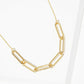 Madeline Love Gold Gold Dipped Open Metal Oval Link Necklace