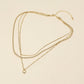 Madeline Love Gold 18K Gold Dipped Heart Charm Pendant Accent Mixed Chain Layered Necklace - Necklaces - desc