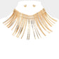 Madeline Love Gold Curved metal bar fringe armor necklace - Necklaces