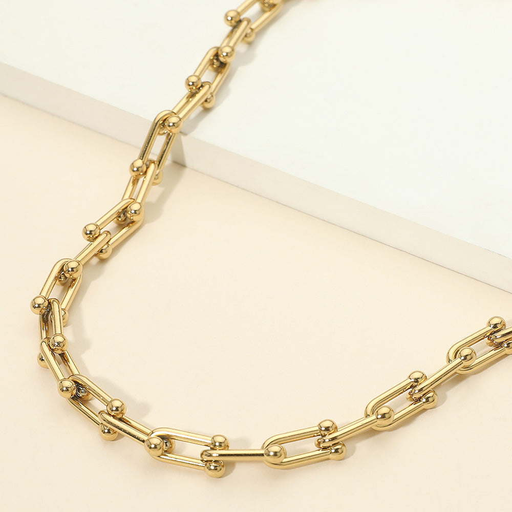 Madeline Love Gold Stainless Steel Industrial Link Chain Necklace