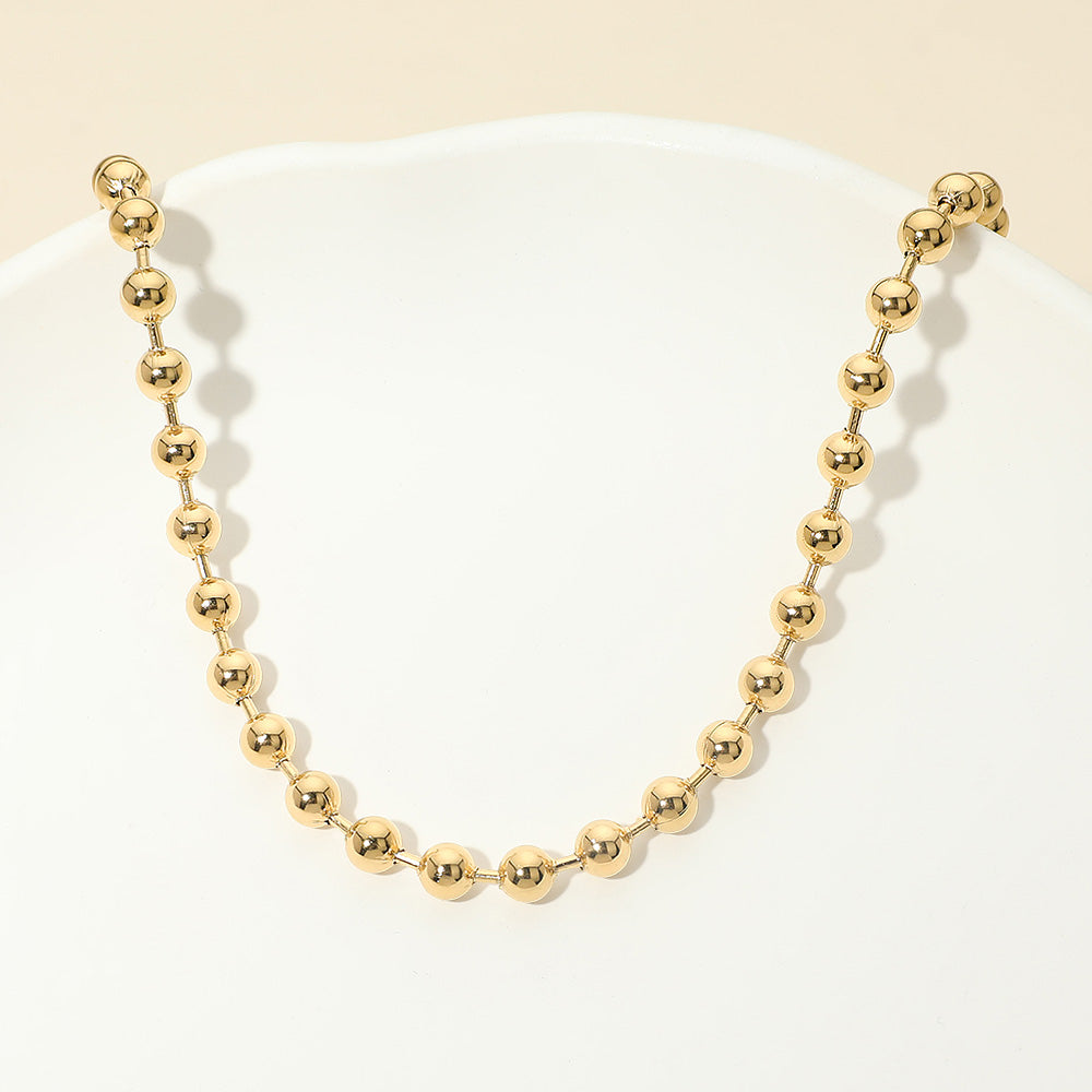 Madeline Love Gold Stainless Steel Beaded Chain Necklace
