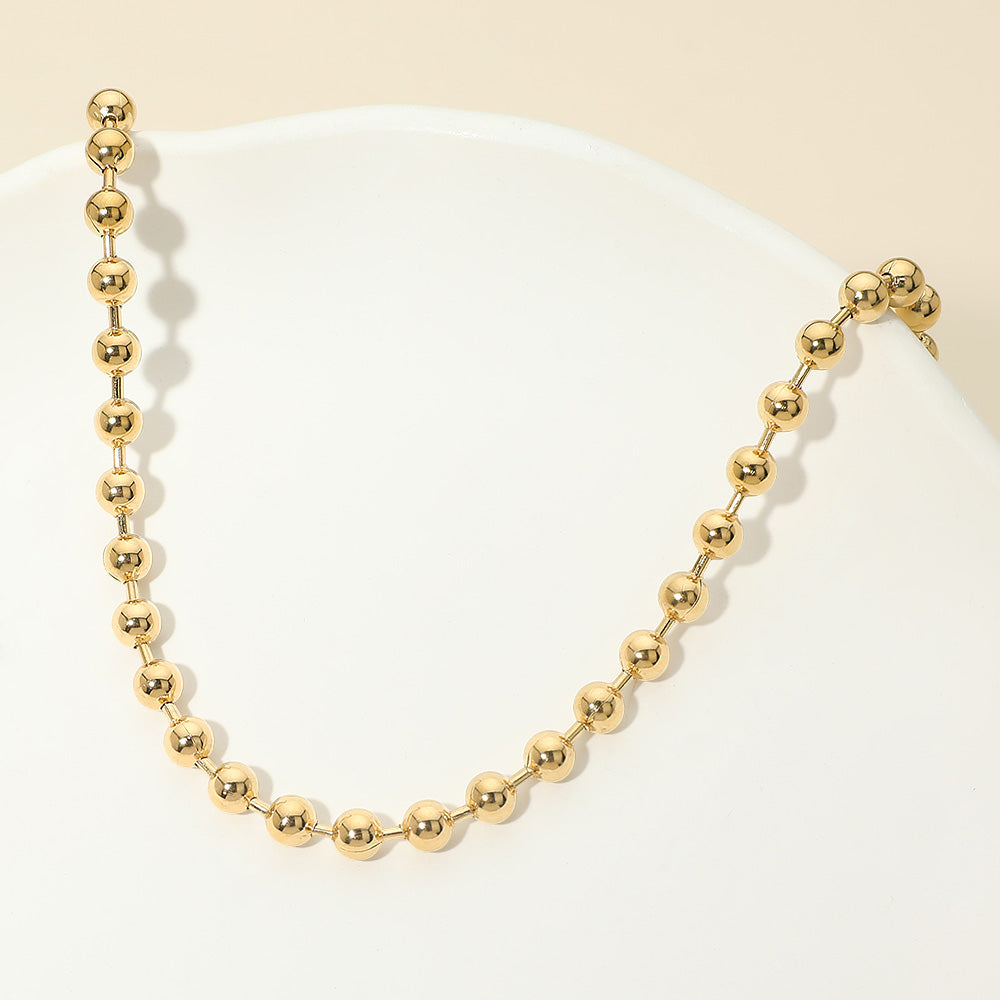Madeline Love Gold Stainless Steel Beaded Chain Necklace