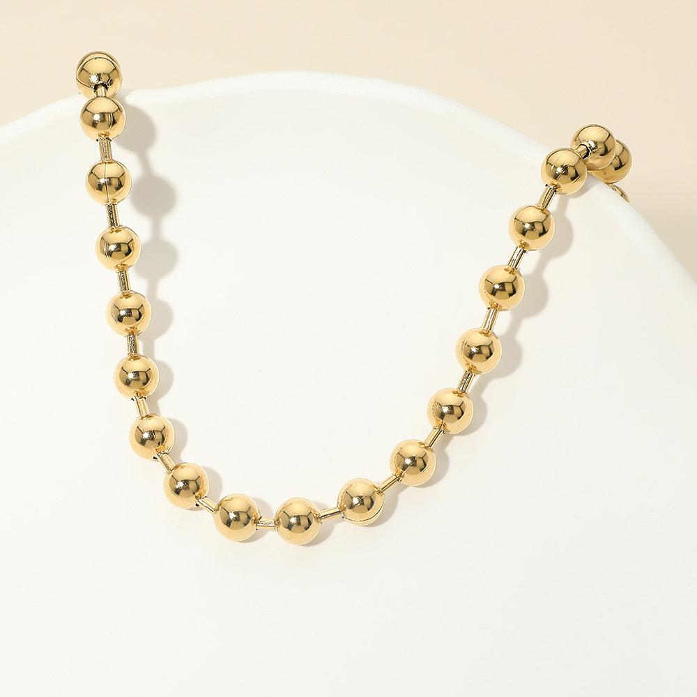 Madeline Love Gold Stainless Steel Beaded Chain Necklace