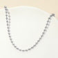 Madeline Love Silver Stainless Steel Beaded Chain Necklace