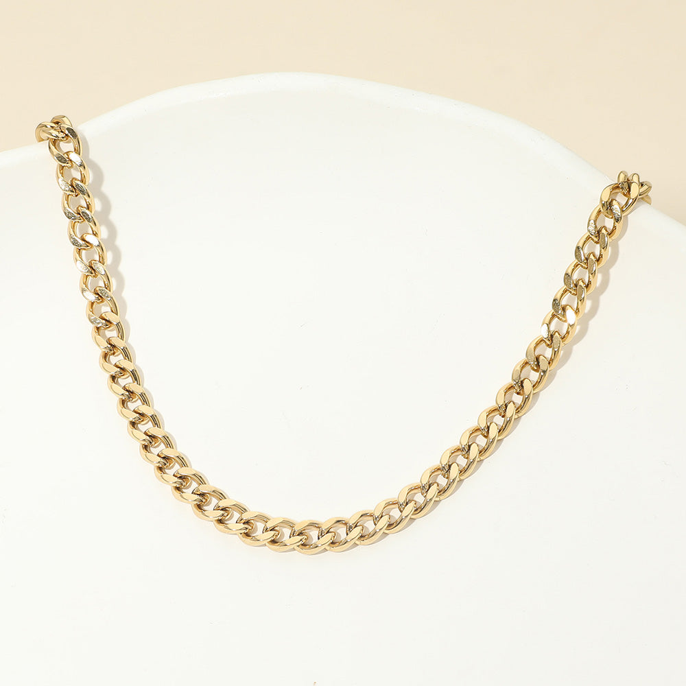 Madeline Love Gold Stainless Steel Cuban Chain Necklace