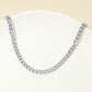 Madeline Love Silver Stainless Steel Cuban Chain Necklace