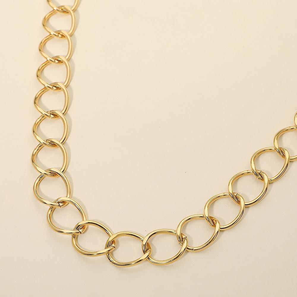 Madeline Love Gold Stainless Steel Chunk Link Chain Necklace