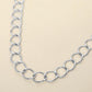 Madeline Love Silver Stainless Steel Chunk Link Chain Necklace