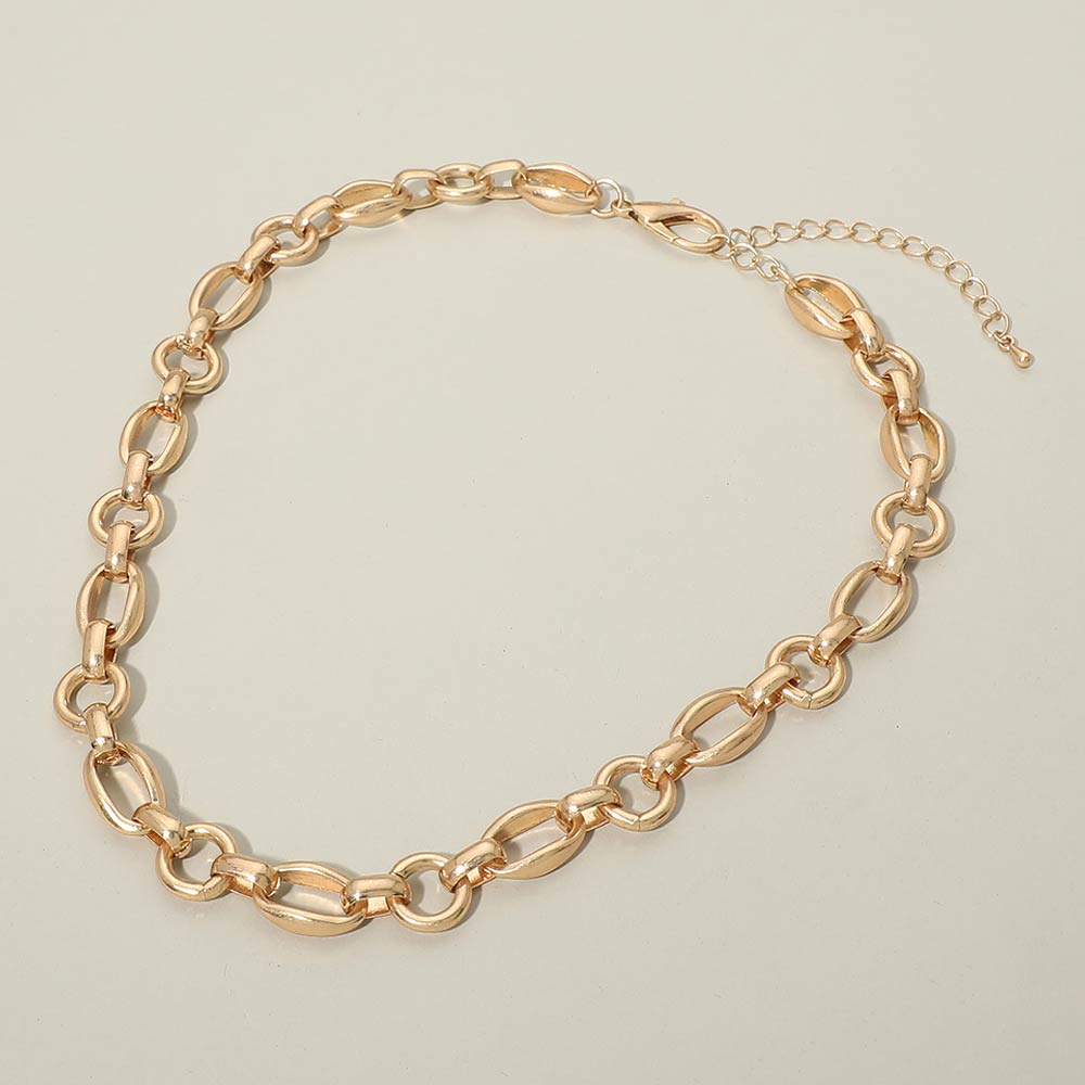 Madeline Love Worn Gold Mixed Link Chain Necklace - Necklaces - extra