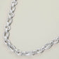 Madeline Love Worn Silver Mixed Link Chain Necklace - Necklaces