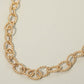 Madeline Love Worn Gold Twisted Metal Oval Link Chain Necklace - Necklaces