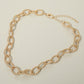 Madeline Love Worn Gold Twisted Metal Oval Link Chain Necklace - Necklaces - extra