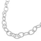 Madeline Love Worn Silver Twisted Metal Oval Link Chain Necklace - Necklaces - desc