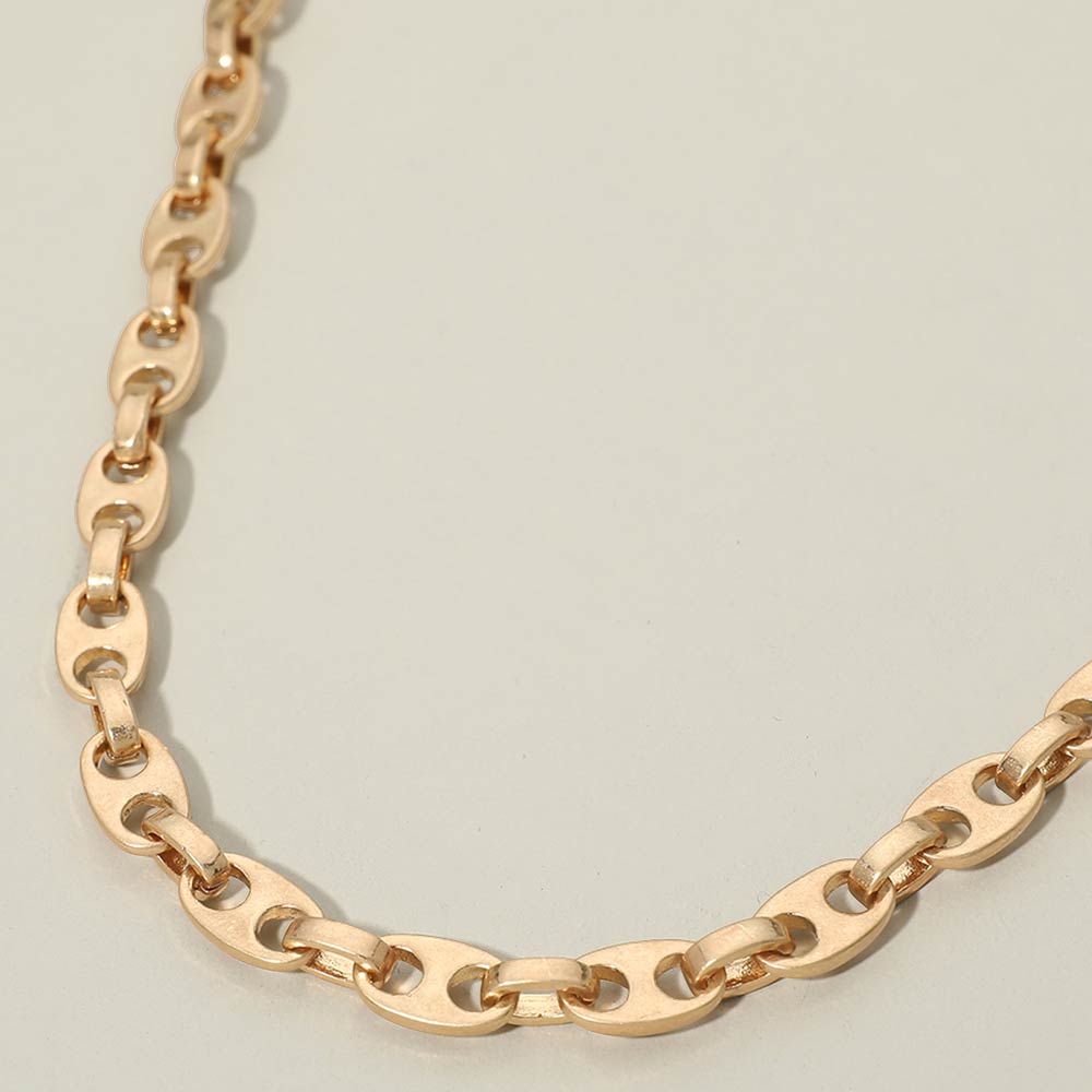 Madeline Love Worn Gold Mariner Link Chain Necklace