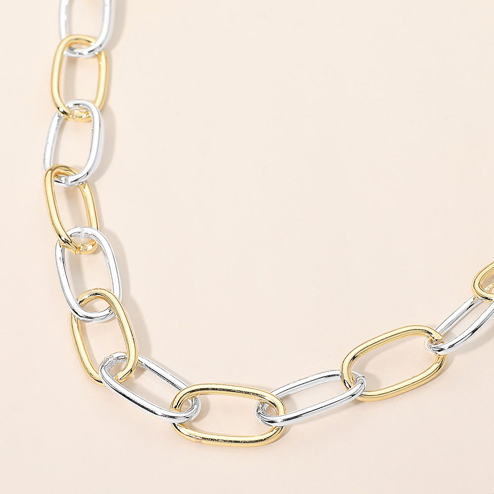 Madeline Love Gold, Silver Two Tone Link Chain Necklace