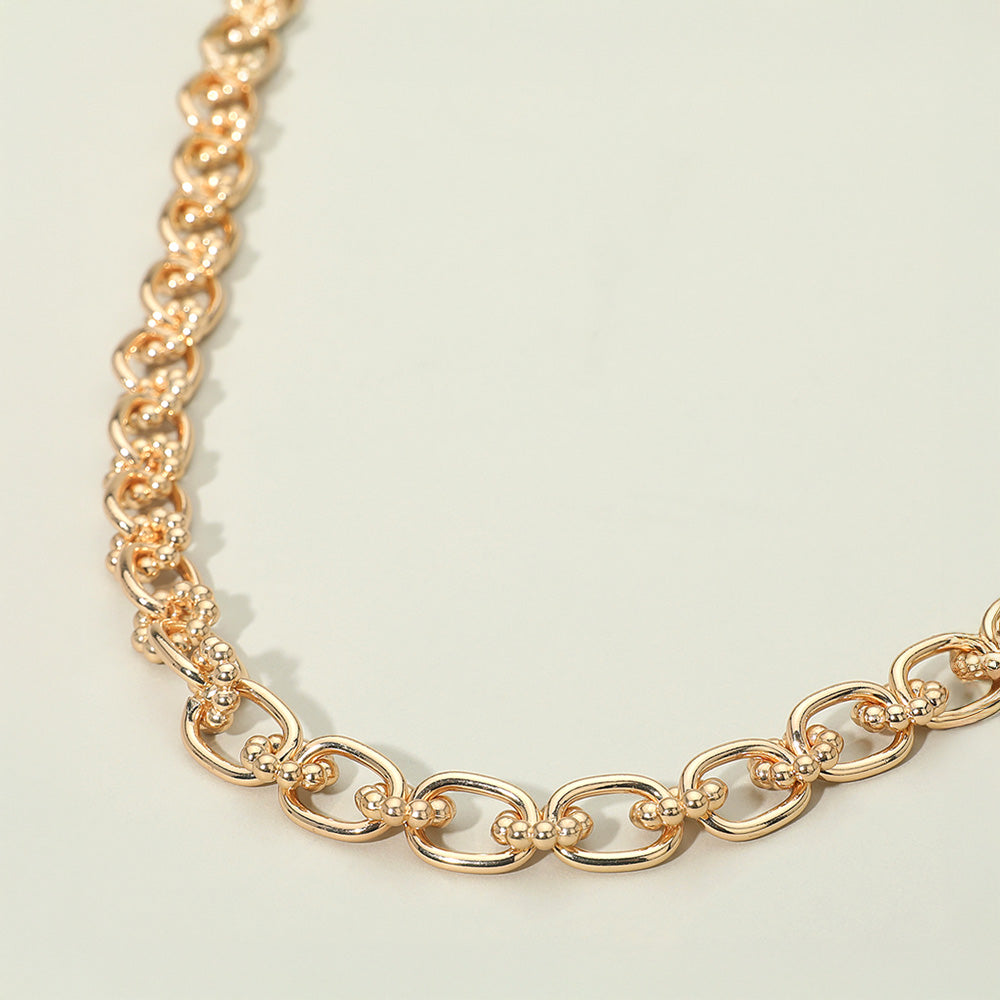 Madeline Love Gold Bubble Floral Link Chain Necklace - Necklaces