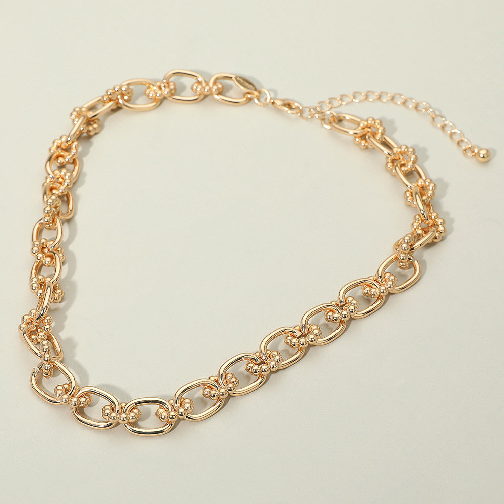Madeline Love Gold Bubble Floral Link Chain Necklace - Necklaces - extra