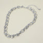 Madeline Love Rhodium Bubble Floral Link Chain Necklace - Necklaces - desc
