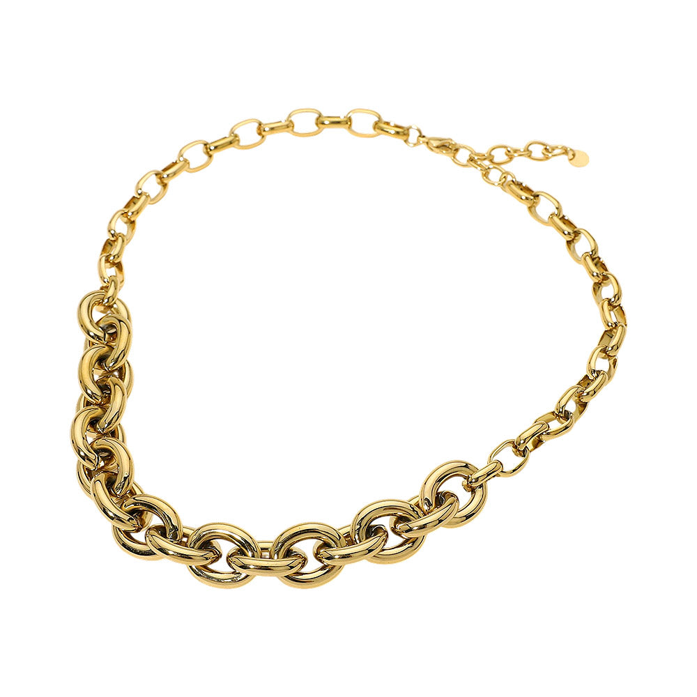 Madeline Love Gold Stainless Steel Chunky Chain Necklace - Necklaces - desc