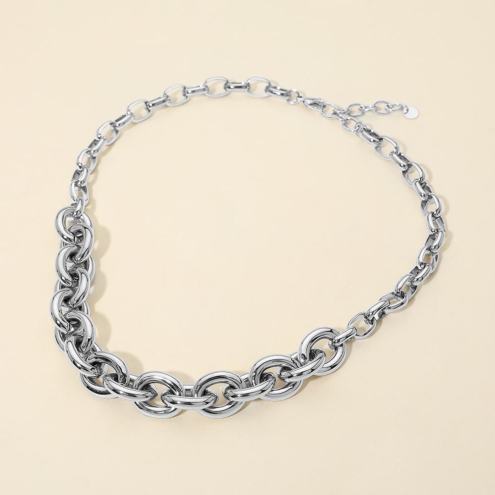 Madeline Love Silver Stainless Steel Chunky Chain Necklace - Necklaces