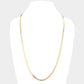 Madeline Love Gold Gold Plated 30 Inch 5mm Herringbone Metal Chain Necklace - Necklaces - desc