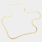 Madeline Love Gold Gold Plated 30 Inch 5mm Herringbone Metal Chain Necklace - Necklaces - extra