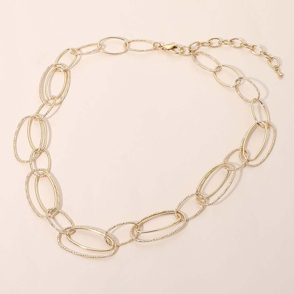 Madeline Love Gold Layered Oval Link Chain Necklace