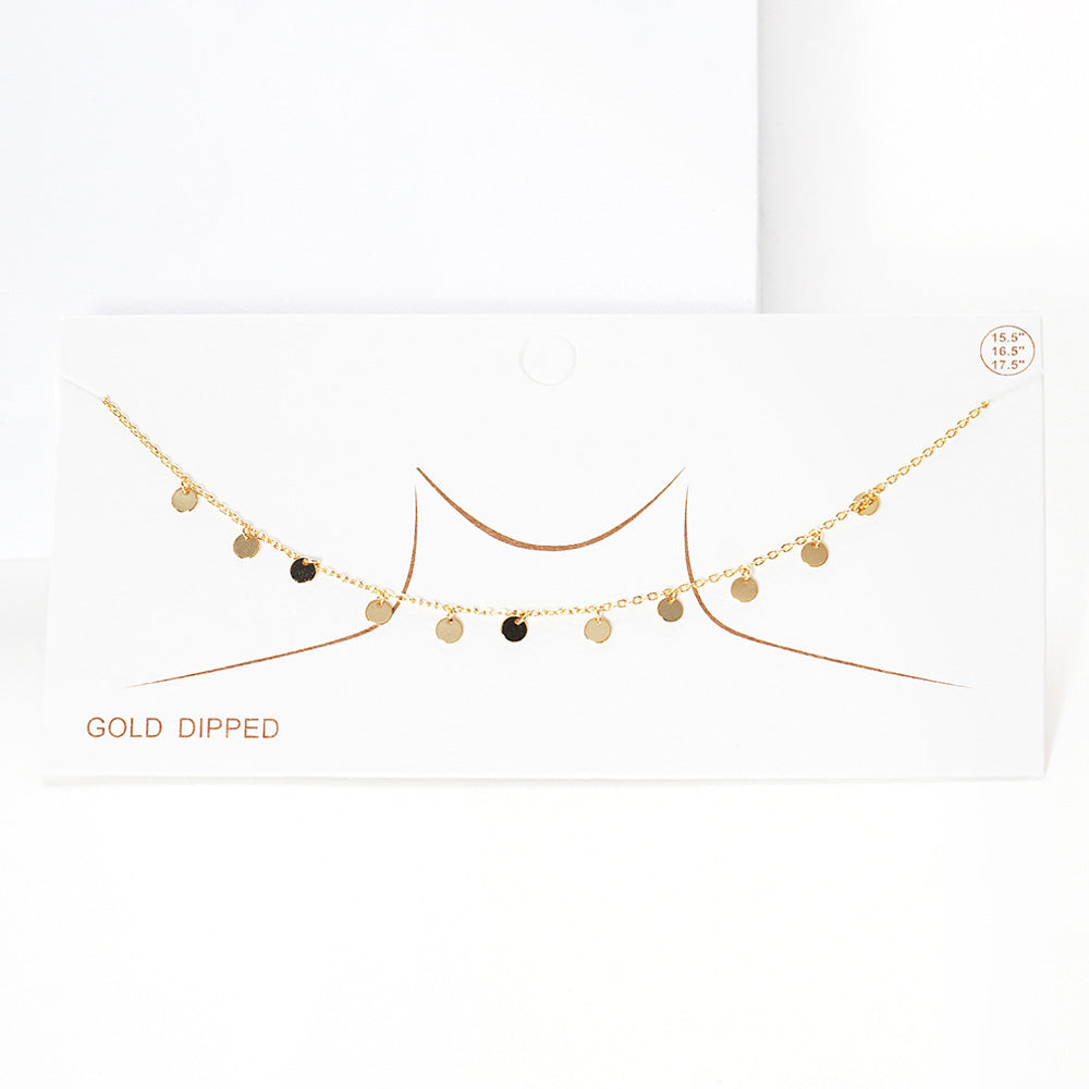 Madeline Love Gold Gold Dipped Bubble Drop Collar Necklace - Jewelry