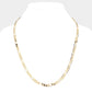 Madeline Love Gold Gold Plated 24 Inch 6mm Figaro Metal Chain Necklace - Necklaces - desc