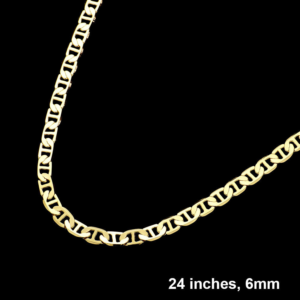 Madeline Love Gold Gold Plated 24 Inch 6mm Mariner Metal Chain Necklace - Necklaces