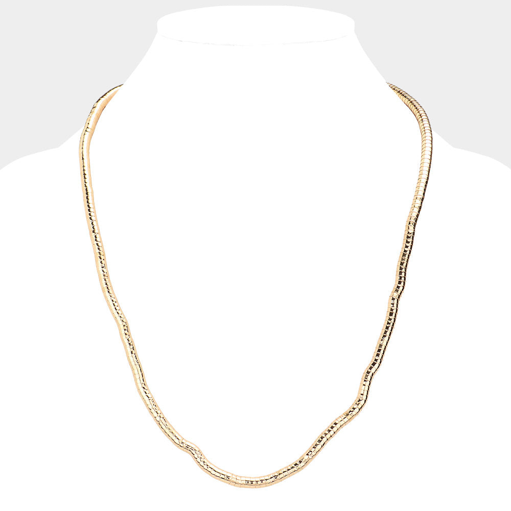 Madeline Love Gold 24Inch Gooseneck Metal Necklace - Necklaces