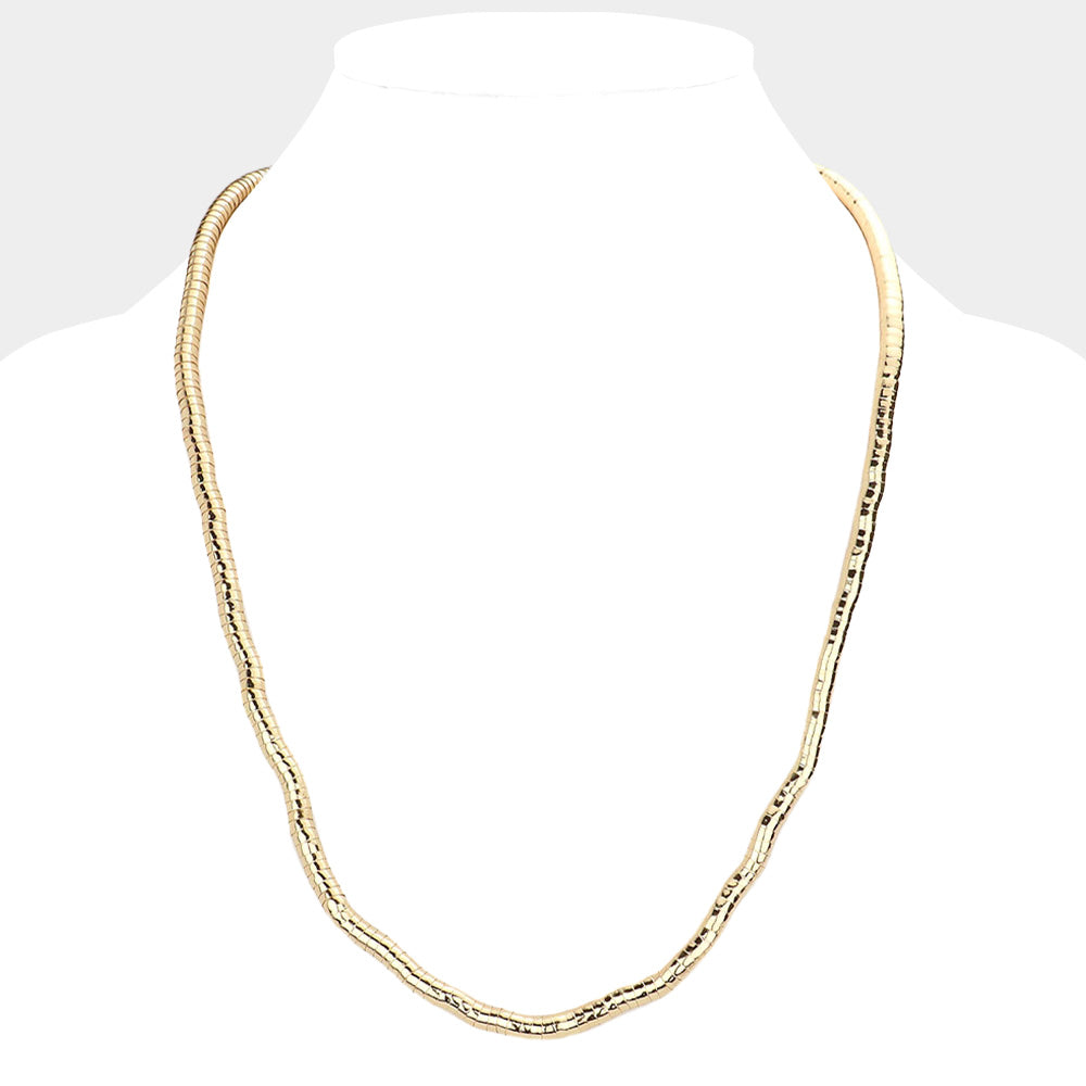 Madeline Love Gold 18Inch Gooseneck Metal Necklace - Necklaces