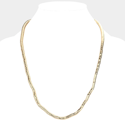 Madeline Love Gold 18Inch Gooseneck Metal Necklace - Necklaces