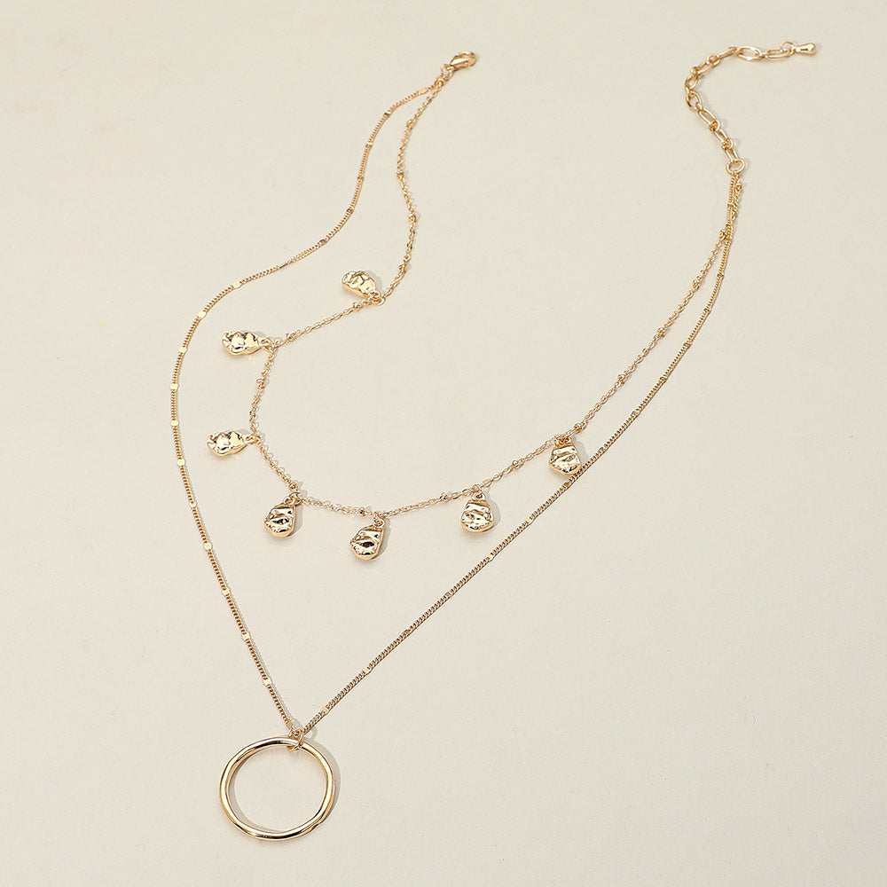 Madeline Love Gold Open Circle Pendant Double Layered Metal Pendant