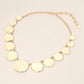 Madeline Love Gold Hammered Metal Disc Link Chain Necklace - Necklaces