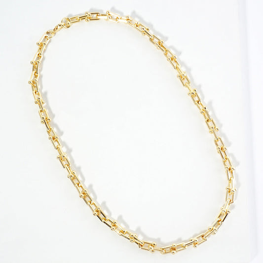 Gold Gold Dipped Hardware Chain Necklace