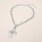 Madeline Love Rhodium Hammered Metal Cross Toggle Pendant Necklace - Necklaces - desc
