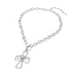 Madeline Love Rhodium Hammered Metal Cross Toggle Pendant Necklace - Necklaces - extra