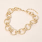 Madeline Love Worn Gold Bold Textured Link Chain Necklace