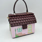 Whimsical House Shaped Top Handle Crossbody Handbag - Pink - Crossbody Bags