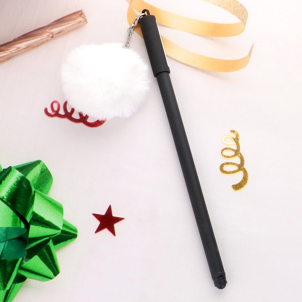 Madeline Love Black Pom Pom Gel Pen - Jewelry