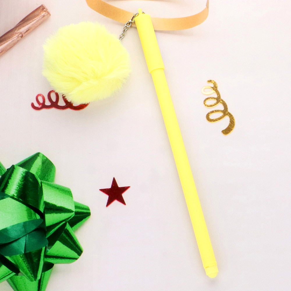 Madeline Love Yellow Pom Pom Gel Pen - Jewelry